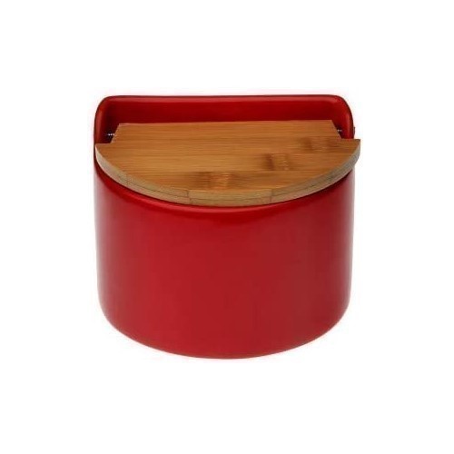 SALERO VERSA ROJO SEMICIRCULAR CERAMICA